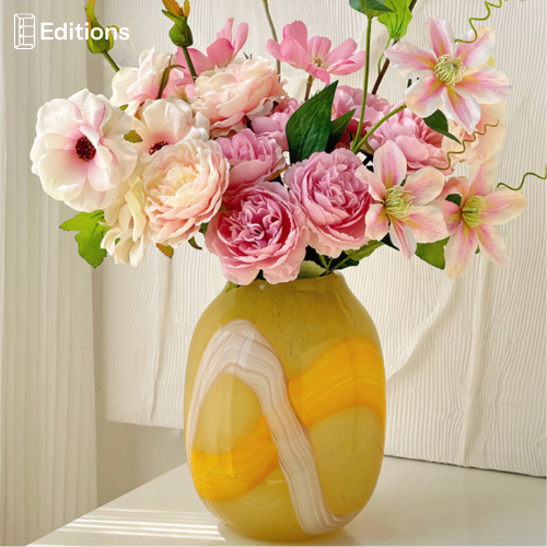 Sunset Swirl Glass Vase